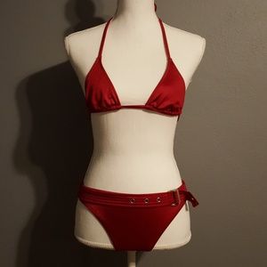 Bebe red Bond girl bikini